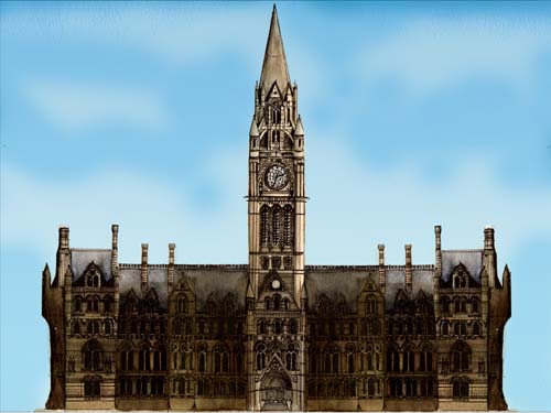 Manchester Town Hall Watercolour